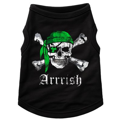 Arrrish Irish Pirate Skull Clover Doggie Tank