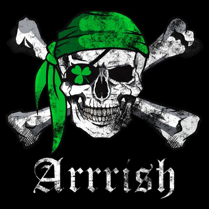 Arrrish Irish Pirate Skull Clover Impact Tech Backpack