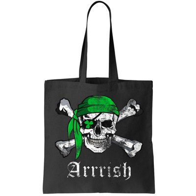 Arrrish Irish Pirate Skull Clover Bag