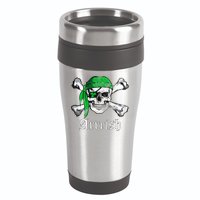 Arrrish Irish Pirate Skull Clover 16oz Travel Tumbler