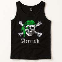 Arrrish Irish Pirate Skull Clover Tank Top