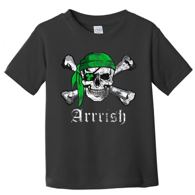 Arrrish Irish Pirate Skull Clover Toddler T-Shirt