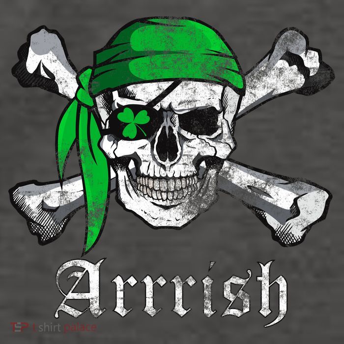 Arrrish Irish Pirate Skull Clover Vector Backpack