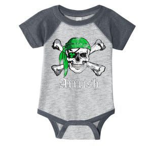 Arrrish Irish Pirate Skull Clover Infant Baby Jersey Bodysuit