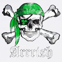 Arrrish Irish Pirate Skull Clover Garment-Dyed Sweatshirt