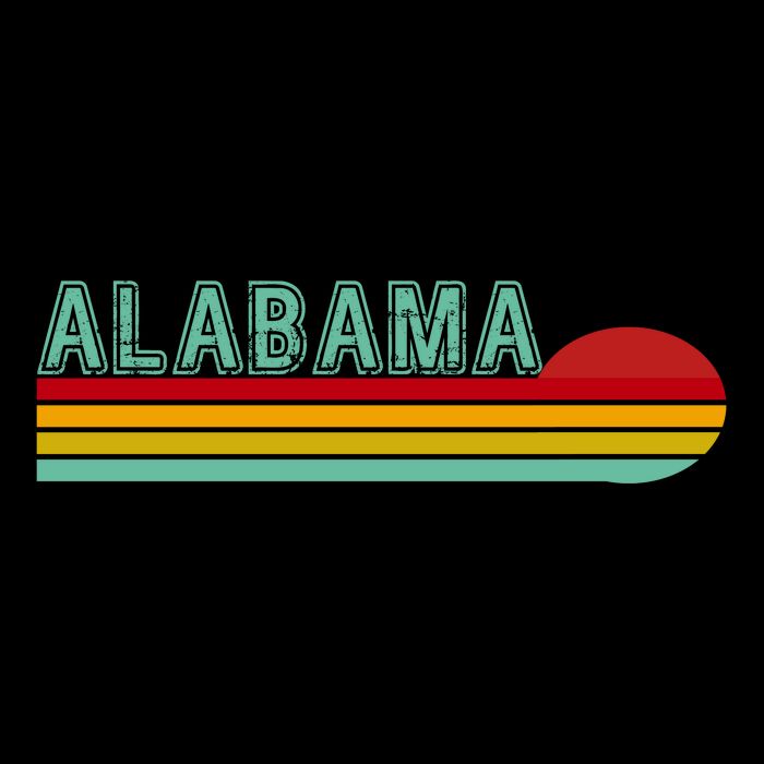 Alabama Retro Style Stripe Pom Pom Beanie