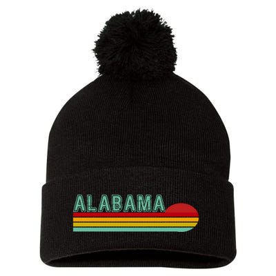 Alabama Retro Style Pom Pom 12in Knit Beanie