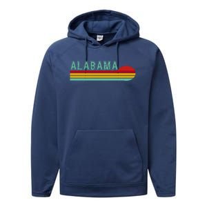 Alabama Retro Style Performance Fleece Hoodie