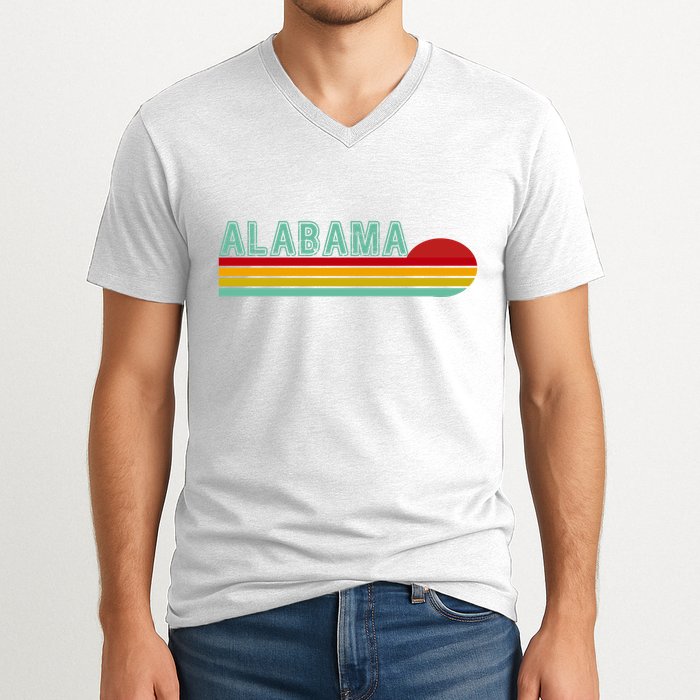 Alabama Retro Style V-Neck T-Shirt