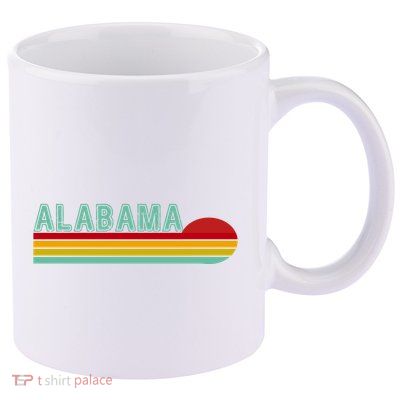 Alabama Retro Style 11oz C Handle Ceramic Mug