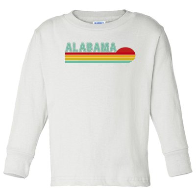 Alabama Retro Style Toddler Long Sleeve Shirt