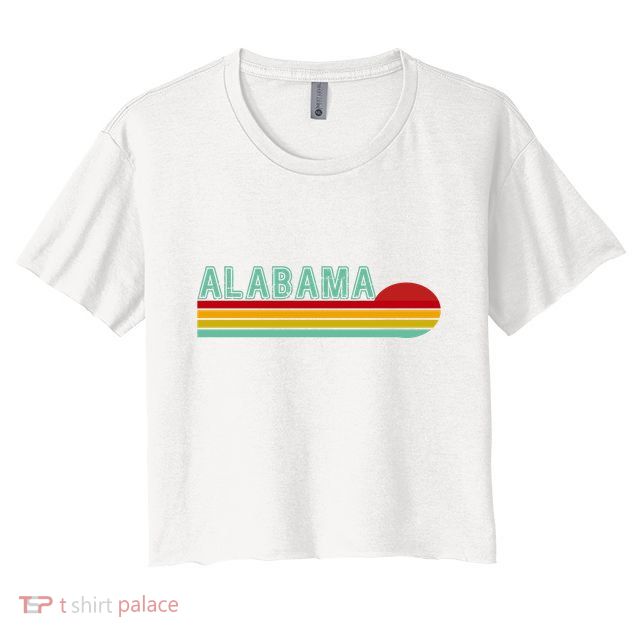 Alabama Retro Style Women's Crop Top Tee