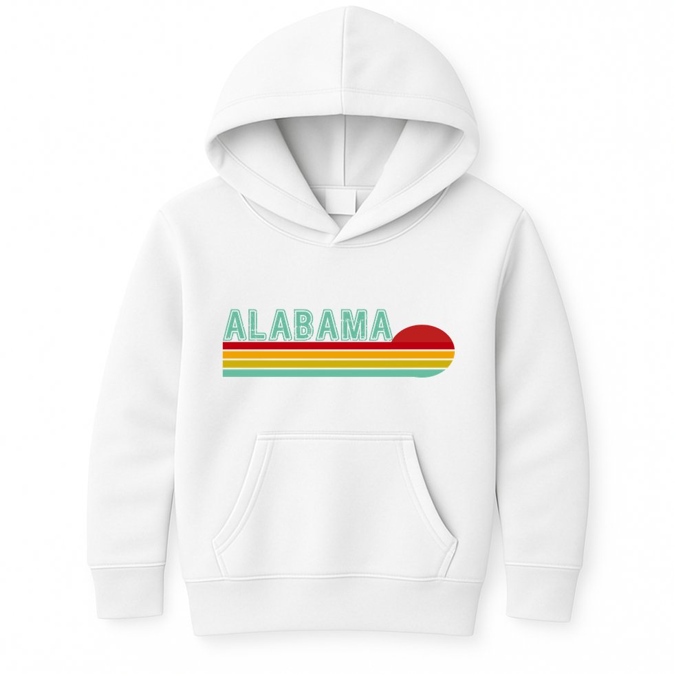 Alabama Retro Style Kids Hoodie
