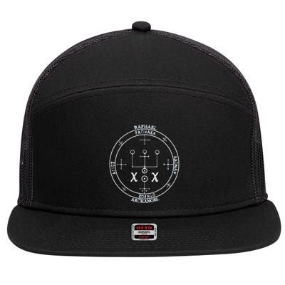 Archangel Raphael Sigil Seal By Mortal 7 Panel Mesh Trucker Snapback Hat