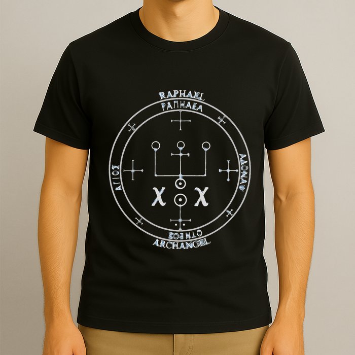 Archangel Raphael Sigil Seal By Mortal T-Shirt