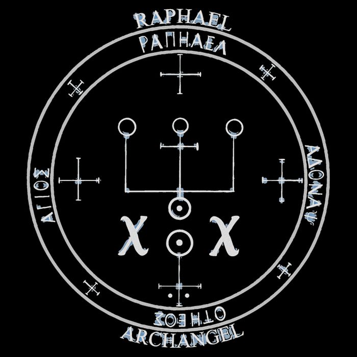 Archangel Raphael Sigil Seal By Mortal Flat Bill Trucker Hat