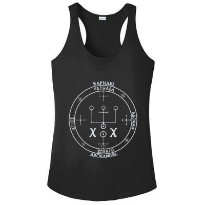Archangel Raphael Sigil Seal By Mortal Ladies PosiCharge Competitor Racerback Tank