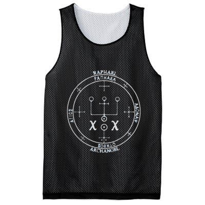 Archangel Raphael Sigil Seal By Mortal Mesh Reversible Basketball Jersey Tank