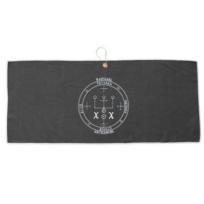 Archangel Raphael Sigil Seal By Mortal Large Microfiber Waffle Golf Towel