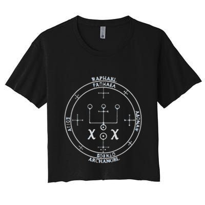 Archangel Raphael Sigil Seal By Mortal Crop Top