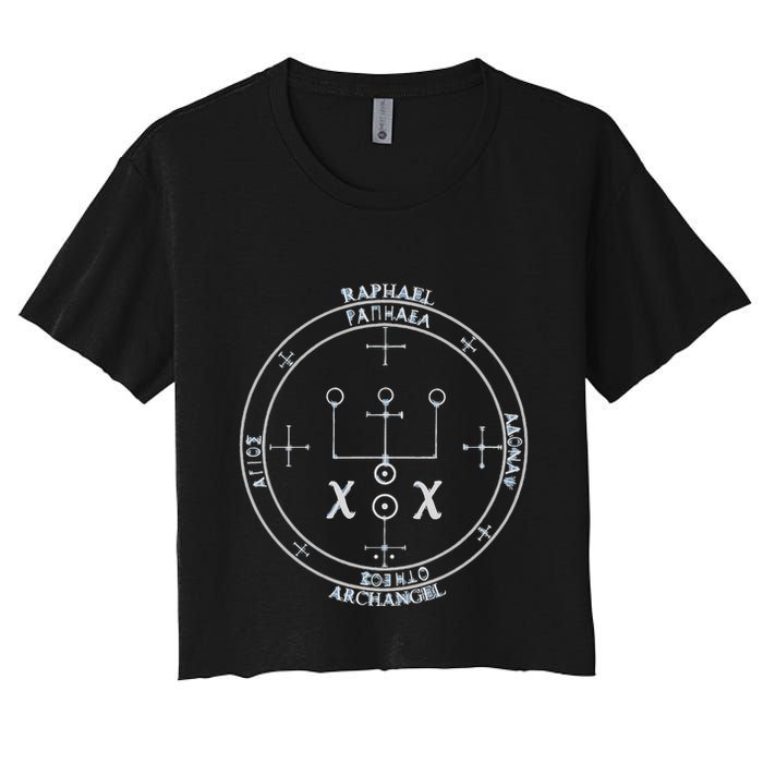 Archangel Raphael Sigil Seal By Mortal Women's Crop Top Tee