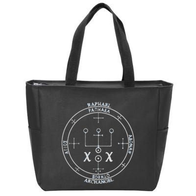 Archangel Raphael Sigil Seal By Mortal Zip Tote Bag