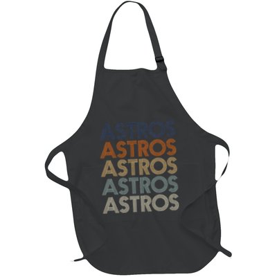 A.S.T.R.O.S Retro Style 70s 80s First Name Full-Length Apron With Pockets
