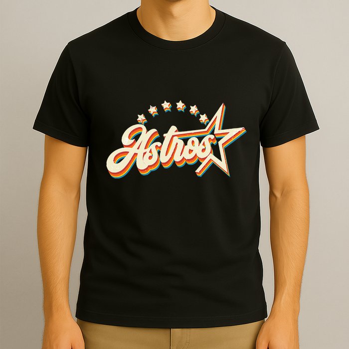 A.S.T.R.O.S Retro Style 70s 80s First Name T-Shirt