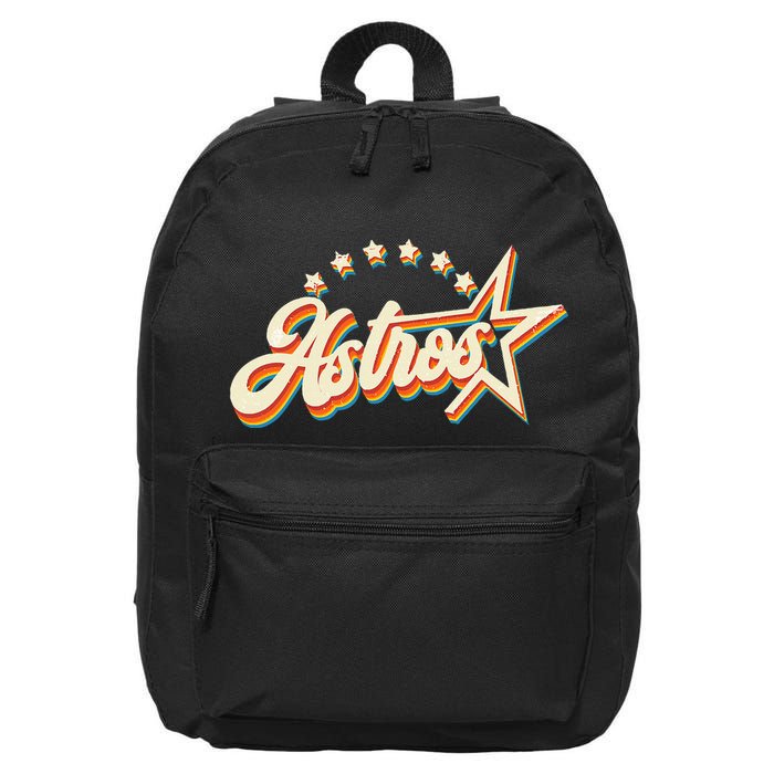 A.S.T.R.O.S Retro Style 70s 80s First Name 16 in Basic Backpack