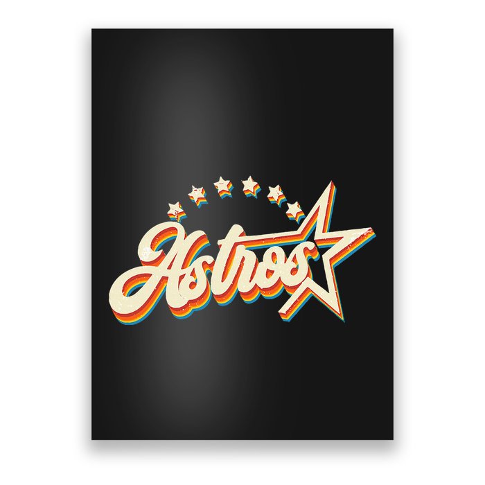 A.S.T.R.O.S Retro Style 70s 80s First Name Poster