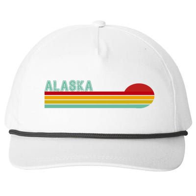 Alaska Retro Sunset Snapback Five-Panel Rope Hat