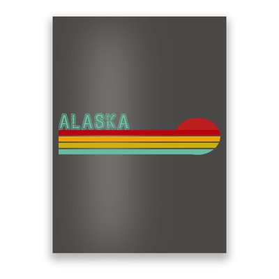 Alaska Retro Sunset Poster