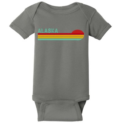 Alaska Retro Sunset Baby Bodysuit
