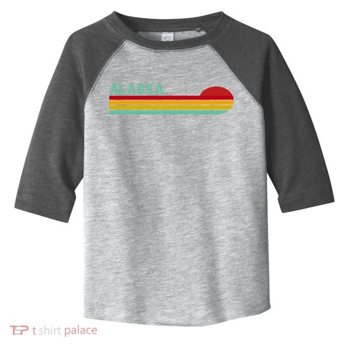 Alaska Retro Sunset Toddler Fine Jersey T-Shirt