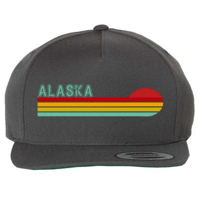 Alaska Retro Sunset Wool Snapback Cap