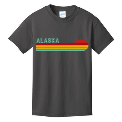 Alaska Retro Sunset Kids T-Shirt