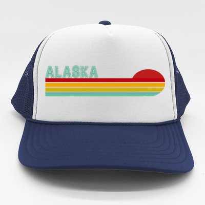 Alaska Retro Sunset Trucker Hat