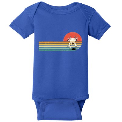 Axolotl Retro Style Animal Amphibian Pet Axolotl Lover Baby Bodysuit