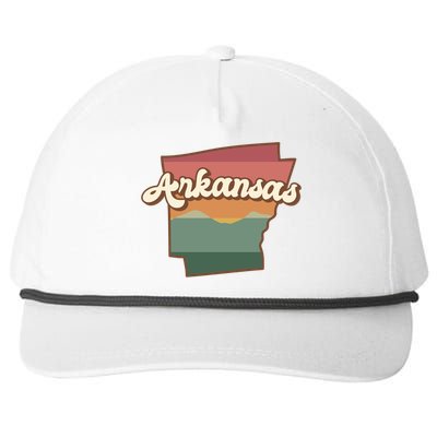 Arkansas Retro Sunset Snapback Five-Panel Rope Hat