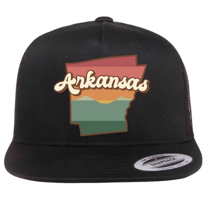 Arkansas Retro Sunset Flatbill Hat