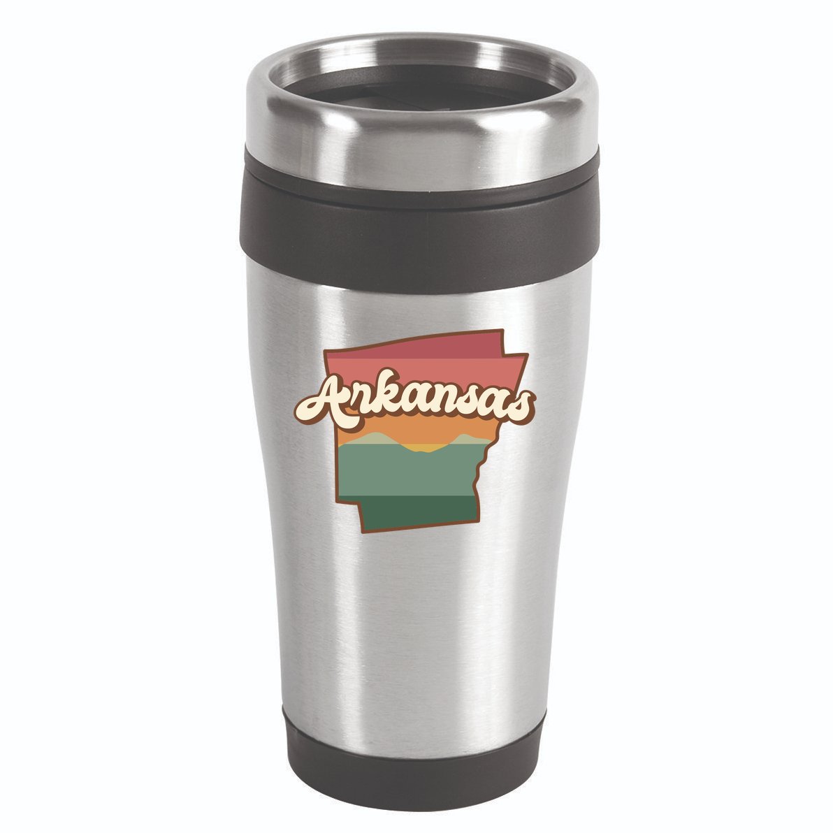 Arkansas Retro Sunset 16oz Travel Tumbler