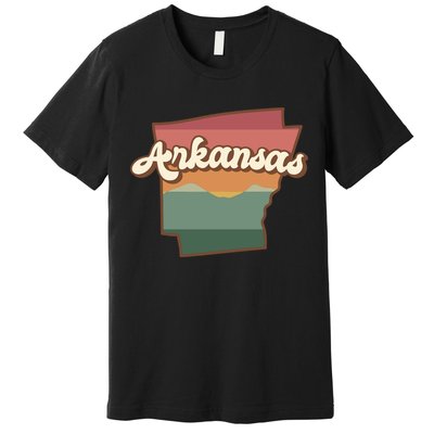 Arkansas Retro Sunset Premium T-Shirt