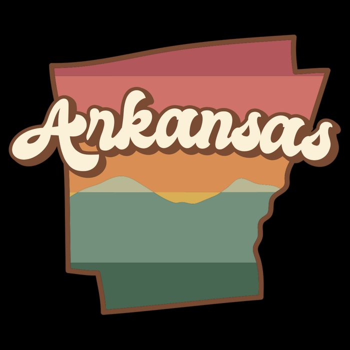 Arkansas Retro Sunset Baby Bodysuit