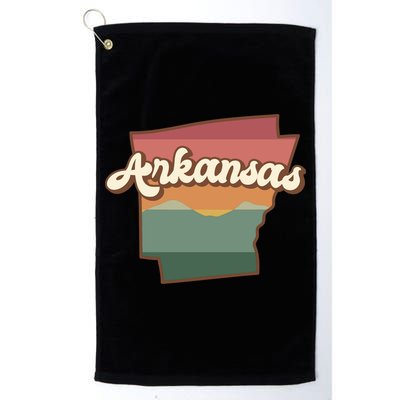 Arkansas Retro Sunset Golf Towel