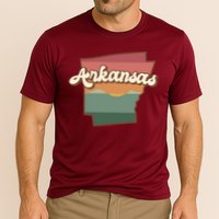 Arkansas Retro Sunset Cooling Performance Crew T-Shirt