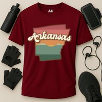 Arkansas Retro Sunset Cooling Performance Crew T-Shirt