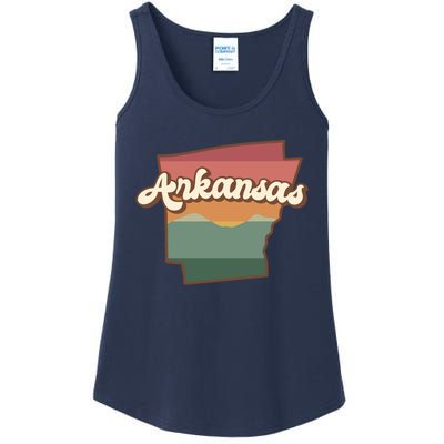 Arkansas Retro Sunset Ladies Essential Tank