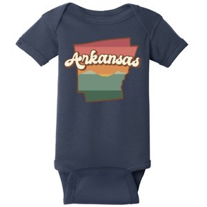 Arkansas Retro Sunset Baby Bodysuit