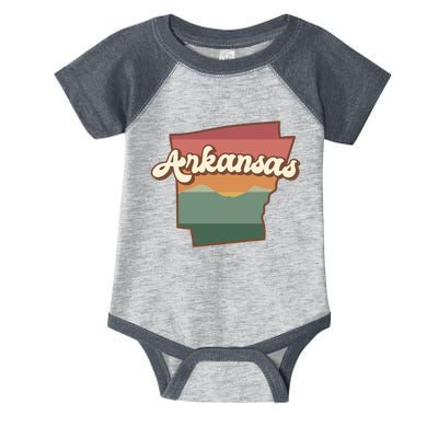 Arkansas Retro Sunset Infant Baby Jersey Bodysuit