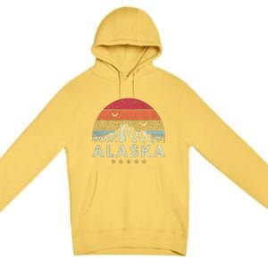 Alaska Retro Style AK USA Premium Pullover Hoodie